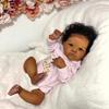 High Color 3D Painting Black Skin Reborn Dolls Bettie Soft Cotton Cloth Body Simulation Doll with Implanted Curly Hair Realistic Baby Doll Toy for Kid
