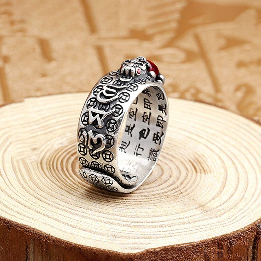 Амулет удачи, богатства, регулируемое открытое кольцо, буддийские украшения, подарки, мужские и женские кольца, металлические кольца