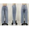 Женские джинсы свободного покроя, прямые, широкие брюки, до пола