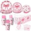 Bows, Birthday Decorations, Party Supplies, Theme Arrangement, Disposable Banners, Flags, Dinner Plates, Paper Cups, Paper Towels