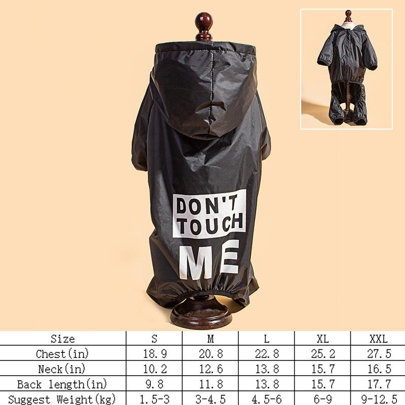 Горячая распродажа одежда для собак четырехлапый дождевик для питомца уличная водонепроницаемая и пылезащитная одежда товары для питомцев