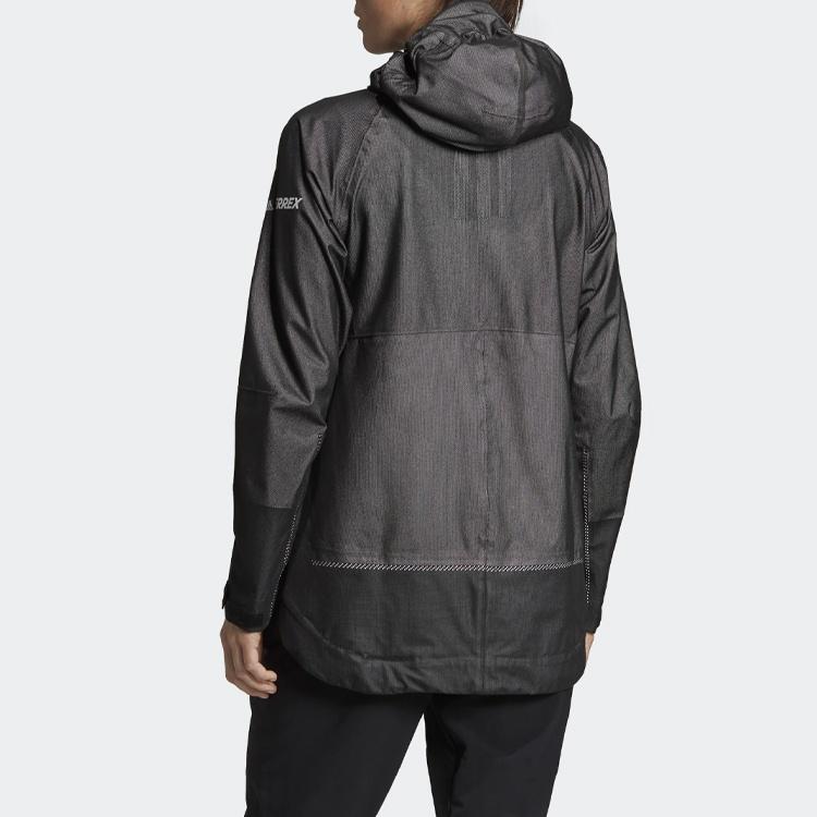 (WMNS) adidas Outdoor Ветрозащитная куртка Черная Женская DZ0796