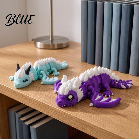Подвижная шарнирная фигурка дракона, 3D-печать, полностью подвижная, крылатое, имитация существа, игрушка, фэнтезийное настольное украшение, фиджет-подарок для