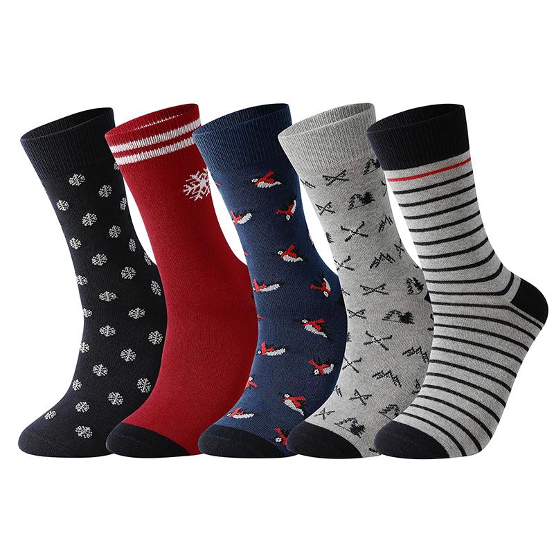 10 пар мужских носков из хлопка, деловые, новые, модные, забавные, с принтом животных, мультфильм, средние носки, мужские повседневные платья, одежда
