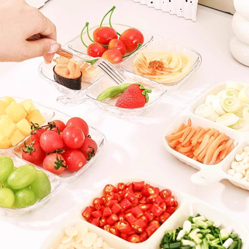 Многофункциональная тарелка с отделениями для гарниров, хот-пота и приправ