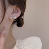 Серьги-гвоздики Серьги-кольца Новый год модный нишевый дизайн простые капающее масло простые маленькие пусеты осень