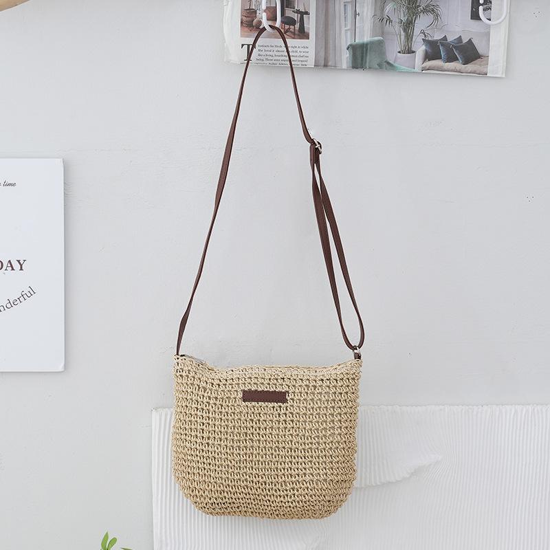 New handmade crochet bag messenger bag Korean version fashion beach bag casual versatile straw bag women's bag wholesale