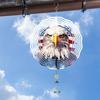American Flag Eagle Wind Spinner Metal Garden Decor 360 Degree Rotating Outdoor Patio Holiday Ornament Patriotic Theme