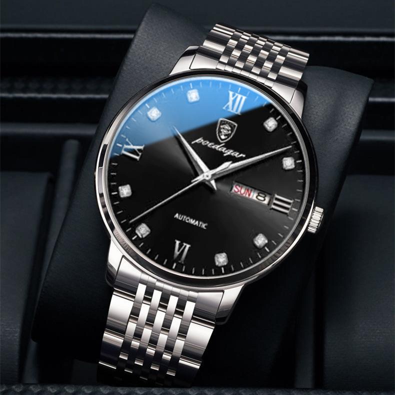 Новые роскошные мужские часы высшего бренда с коробкой, мужские водонепроницаемые светящиеся модные мужские кварцевые часы