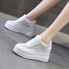 Туфли на танкетке с каблуком и платформой, кроссовки, туфли-лодочки, белые туфли-лодочки с сетчатой подкладкой на платформе, женская обувь Zapatos De Mujer 2024