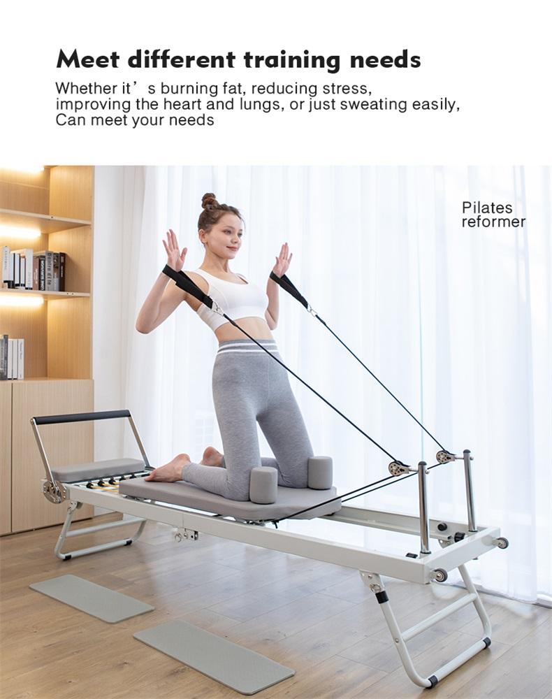 Большой складной пилатес-реформер Оборудование Основная йога-кровать Домашний фитнес Потеря веса Сталь АБС Стали Материал Машина для пилатеса