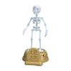 3D Printed Fish Tank Dance Skull Ornament Plastic Wiggling Skeleton Statue  Halloween Decor