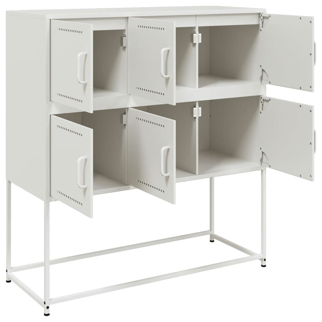 Sideboard White 100.5 x 39 x 107 cm Steel