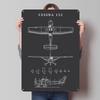 Cessna 152 Blueprint Tinplate Sign Airplane Poster Room Decorations Custom Metal Signs for Wall Art Decoration Room Decor Men
