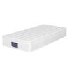 Lit simple - MUVOE - 90x200 - Rembourré - Tête de lit avec USB-C - Rangement intégré