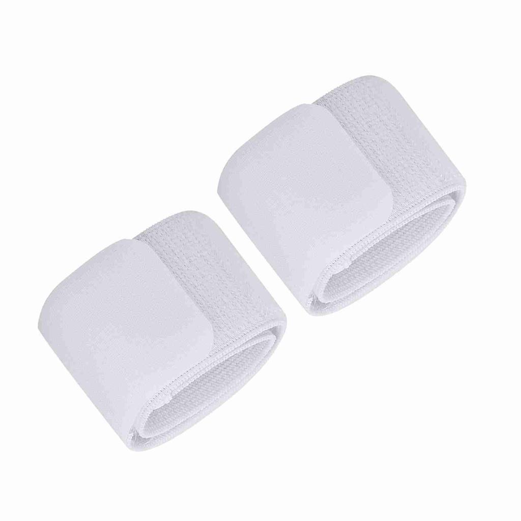 Soccer Shin Guard Fixed Bandage Tape Fastener Shinguard Adjustable Elastic Sports Strap(White)