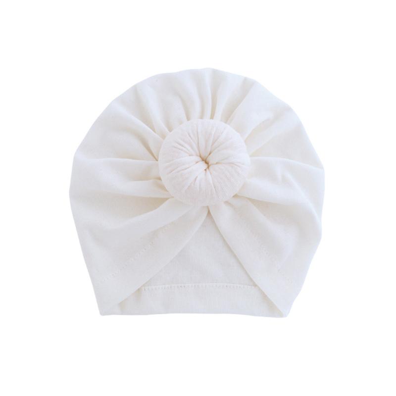 1Pc Knot Headwraps Caps Kid Toddler Beanie Bonnet Cotton Girl Turban Hat Infant Baby
