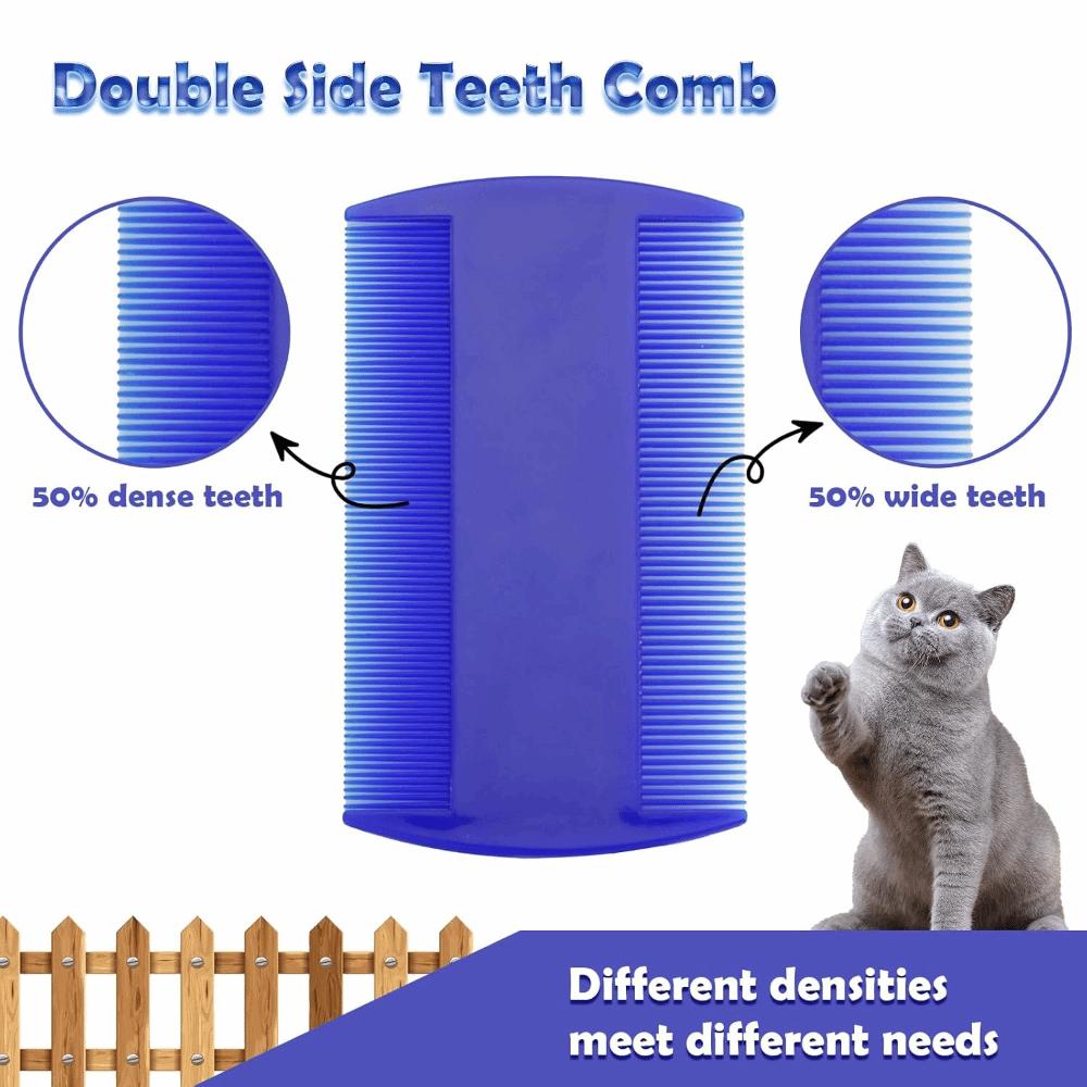 6Pcs/Set ABS Lice Comb Kit Fine-tooth Lice Nits Removal Comb  For Small, Medium & Large Pets