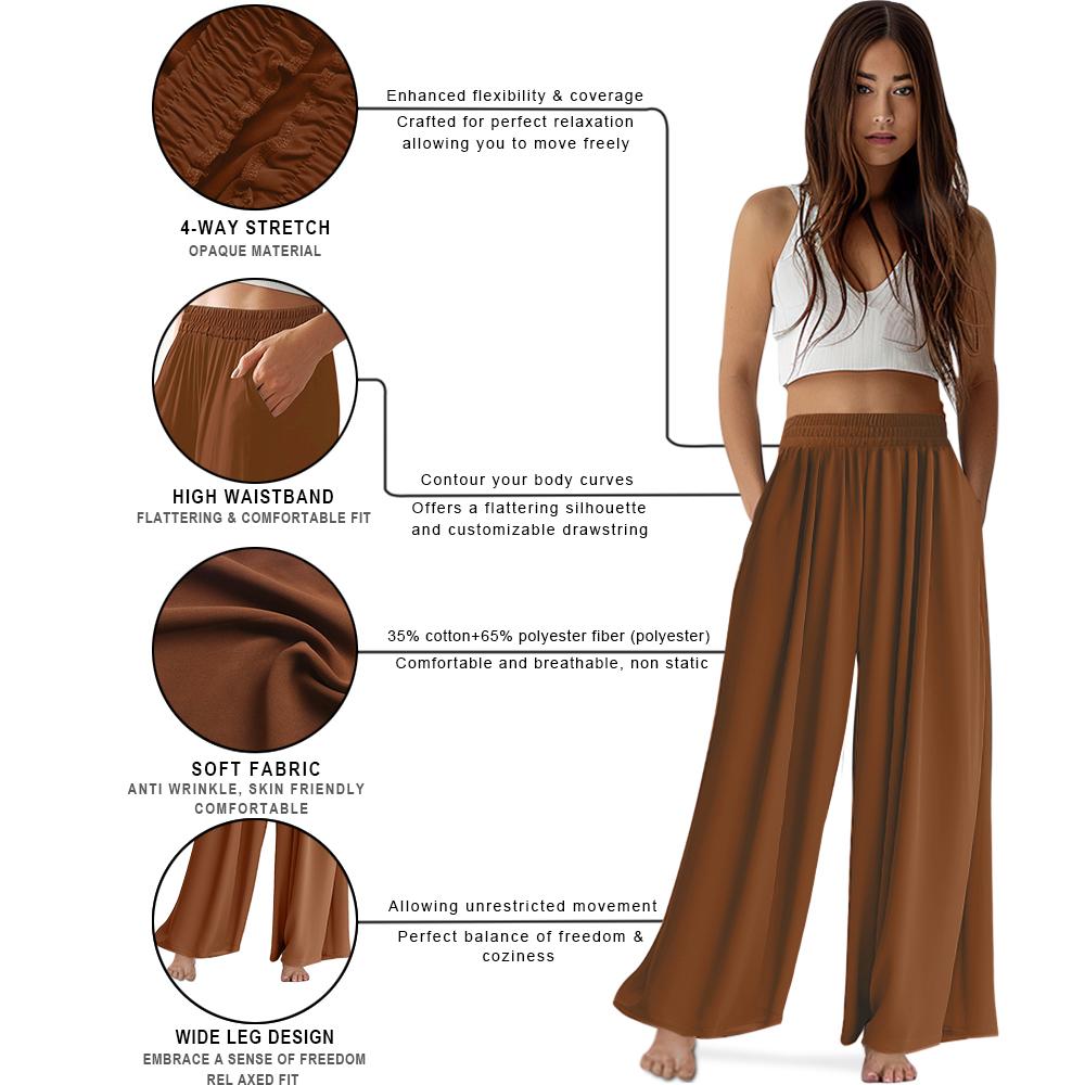 Женские хлопковые эластичные дышащие широкие брюки, летние свободные брюки с прямыми штанинами