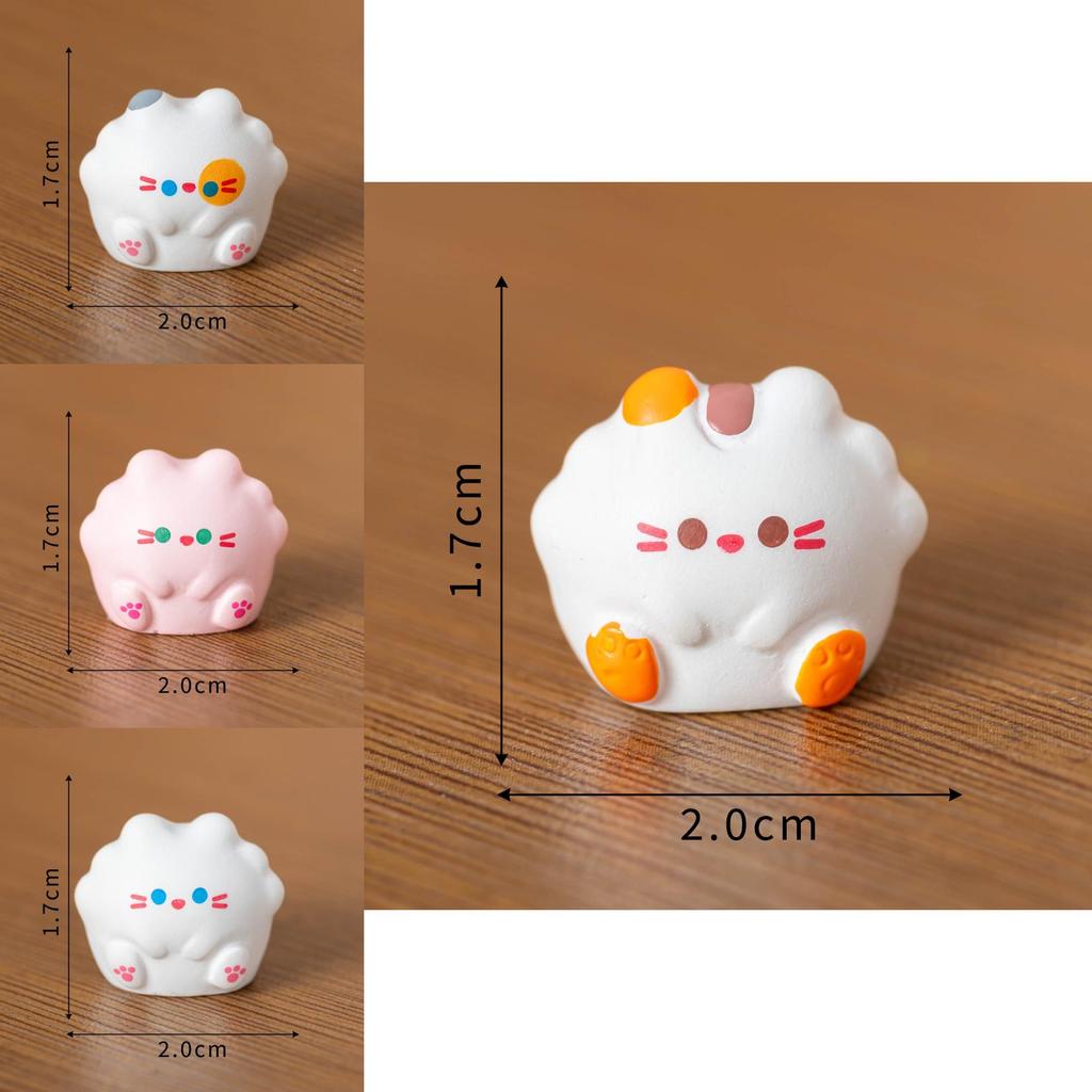 Милая фигурка кошки из смолы с мультяшным дизайном для декора стола в машине и идея для подарка