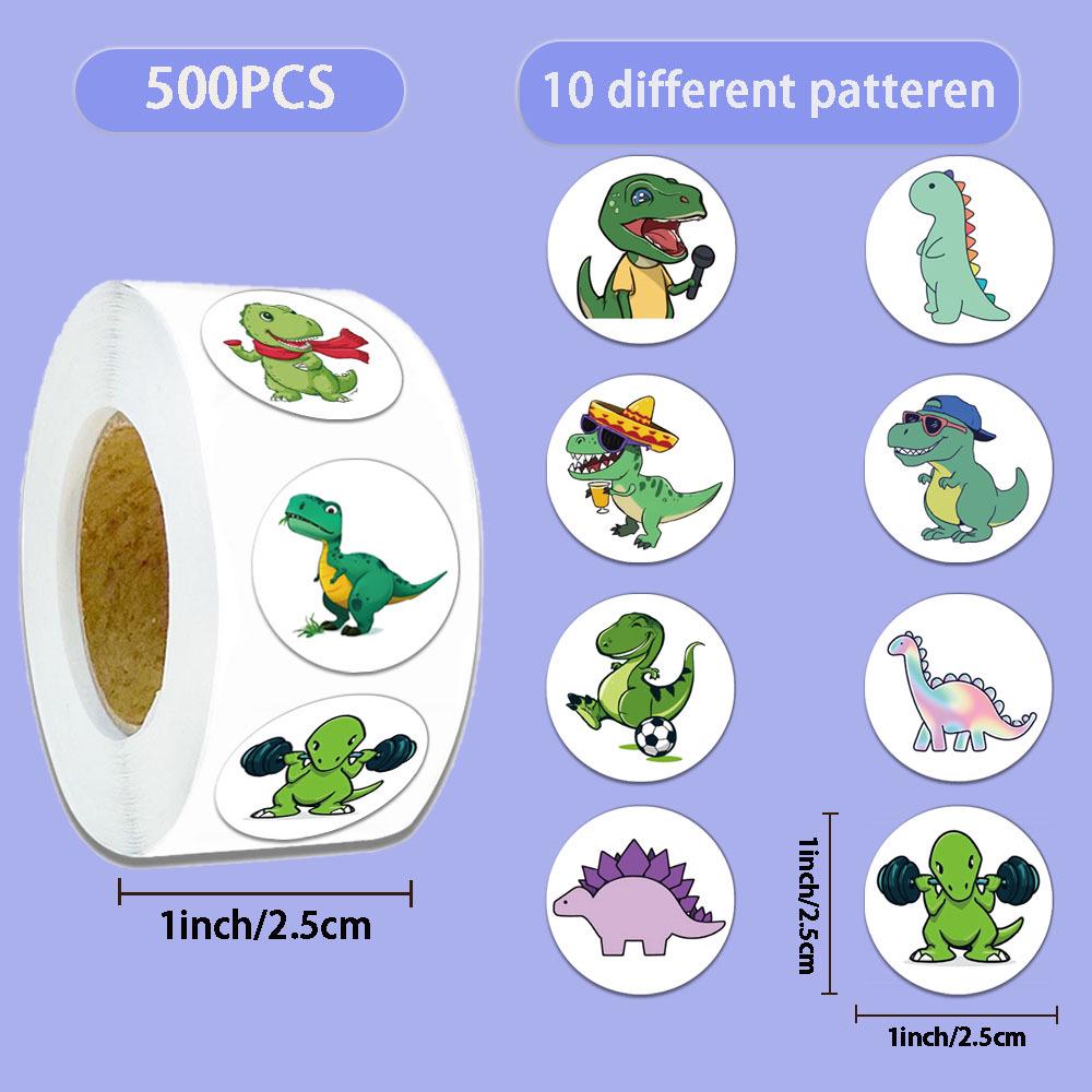 500/Sheet Creative Dinosaur Stickers for Journals, DIY Phone Cases, Notebooks, and More