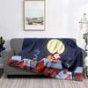 Home Decoration Plush Throw Sofa Blanket Bedspread Bed Fluffy Soft Blankets Decor Plaid Modern Halloween Merry Christmas Winter