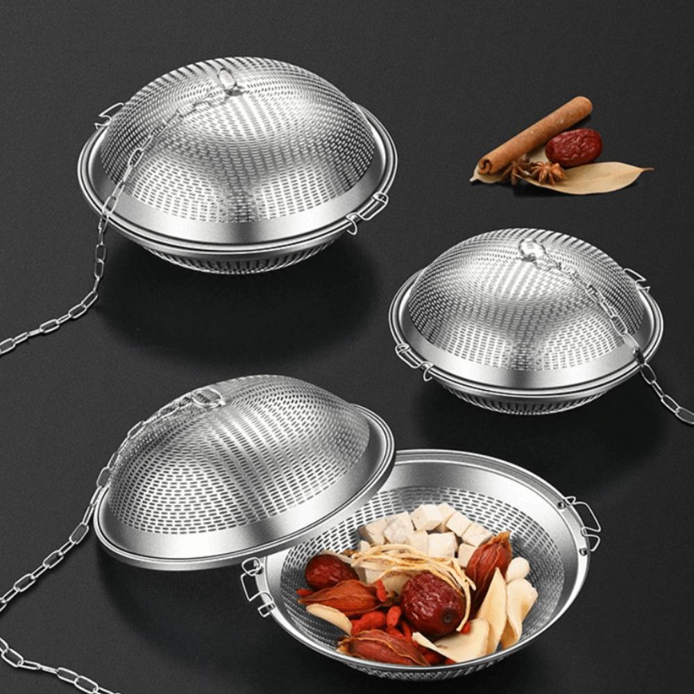 304 Stainless Steel Spice Strainer Flying Saucer Shape Brine Filter Kitchen Accessories