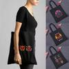 Shopping Bag Shopper Eco Canvas Cotton Shopper Cartoon Pictures Fashion Black Printing Foldable Handbag Canvas Tote Bag