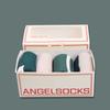 НАБОР НОСКОВ ANGEL SOCKS SET003_Лесной Орех Зеленый Двухцветный Зелено-Коричневый Женские Носки Подарок Возвратный Подарок Бренд Красивые Носки с Цветами Сочетание Студент