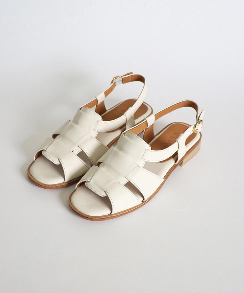 Heenn Open-Toe Fisherman Sandals. Cream