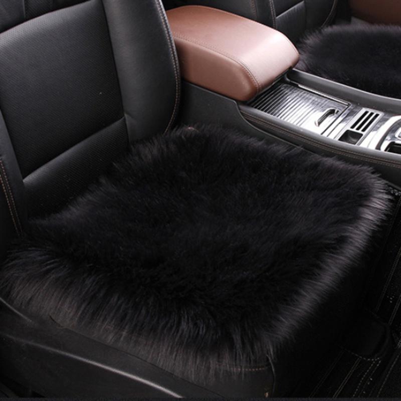 1 шт. чехол для автомобильного сиденья из искусственного меха, плюшевый зимний белый универсальный автомобильный интерьерный коврик из искусственной шерсти, теплый и роскошный плюшевый коврик
