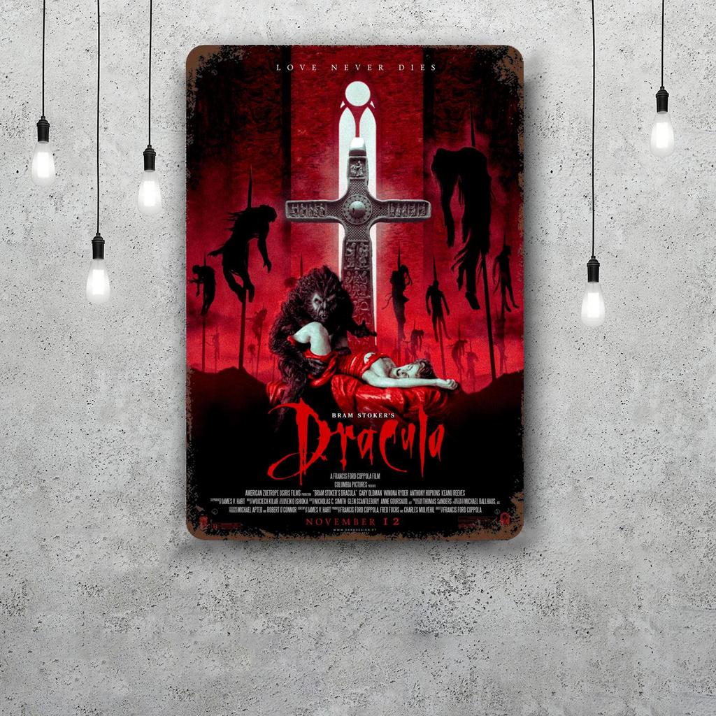 bram stokers dracula Vintage Metal Tin Signs Posters Decor Retro Metal Plaque Wall Art Decor for Garage Bar