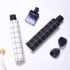 Plaid Umbrella Sunscreen Umbrella UV Protection Sun Umbrella Rain and Shine Vinyl Folding Umbrella LOGO