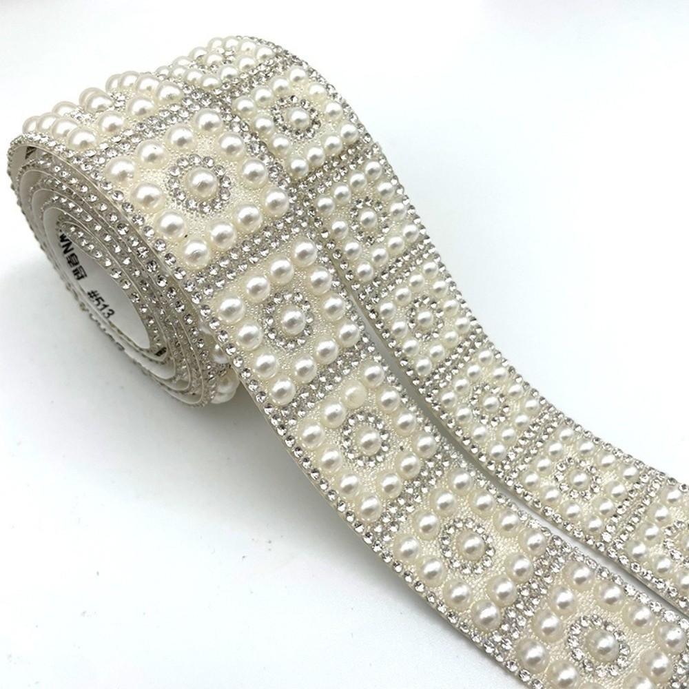 1 ярд DIY стразы отделочная лента красочная жемчужная цепочка одежда обувь сумки сумки украшение