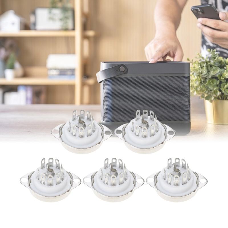 9 Pin Tube Socket For Point To Point Wiring with Gold Tins Plate Contacts GZC9-C-1 Replacement for Music Lover Amplifiers