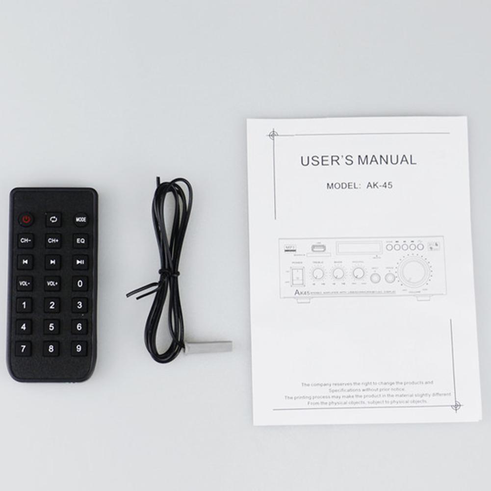 AK45 Аудиоусилитель 40 Вт x 2 2.0 Канальный HiFi Стереоусилитель Приемник 400 Вт x 2 AC 90 В-240 В Bluetooth-совместимый 5.0 для Домашнего Автомобиля