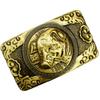 Zodiac Pure Copper Belt, Button Head Men's 3.8 Belt, Head Brass Solid Full Brass Belt Head Clip