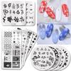 Lace Nail Stamping Plates Geometric Stainless Steel Nail Art Image Tool Plants Stencil Nail Tools