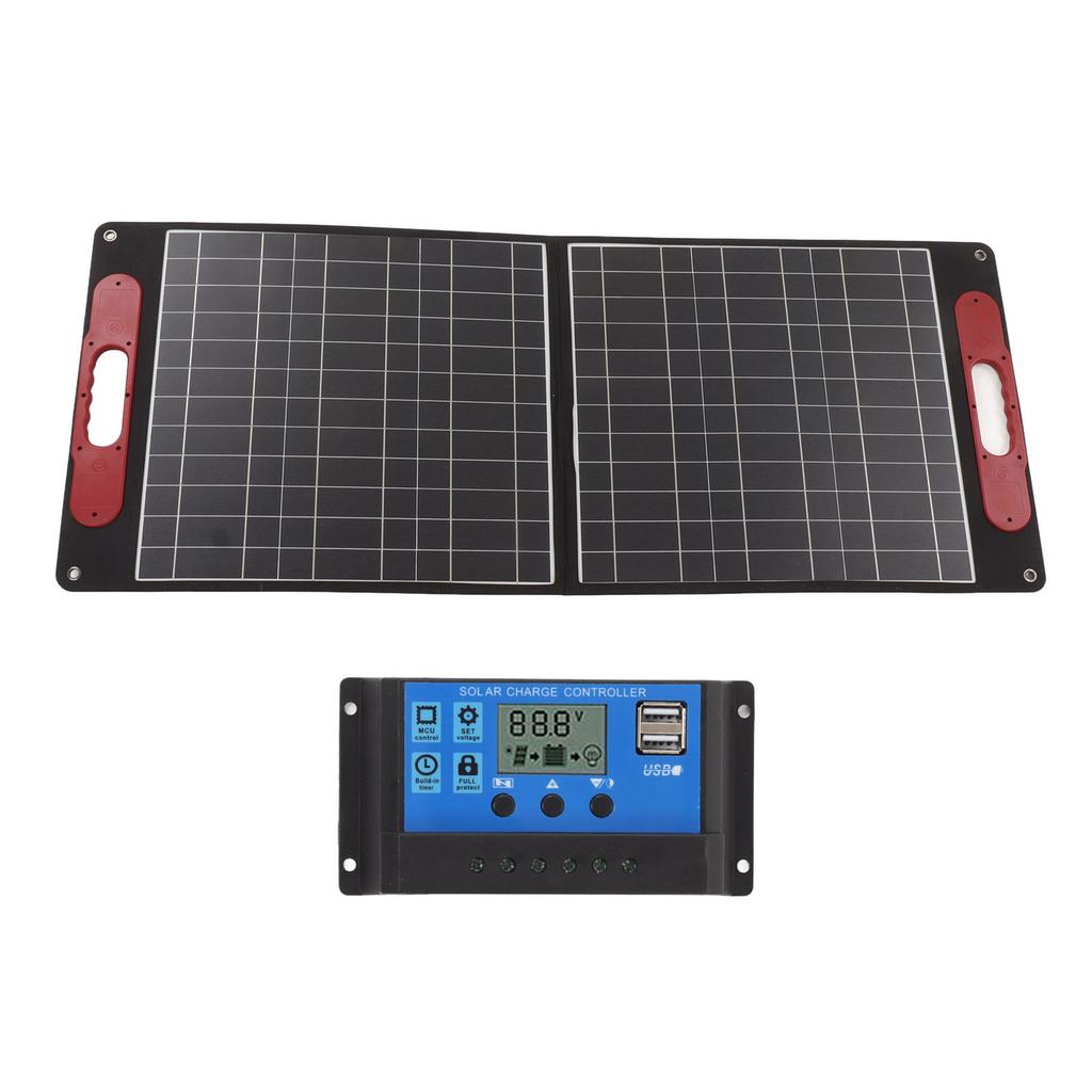 80W 18V Folding Solar Panel Kit IP65 Waterproof Portable Monocrystalline Foldable Solar Panel with