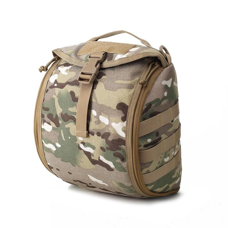Tactical Helmet Bag Pack Multi-Purpose Molle Storage Carrying Pouch for Sports Hunting Shooting Combat Helmets