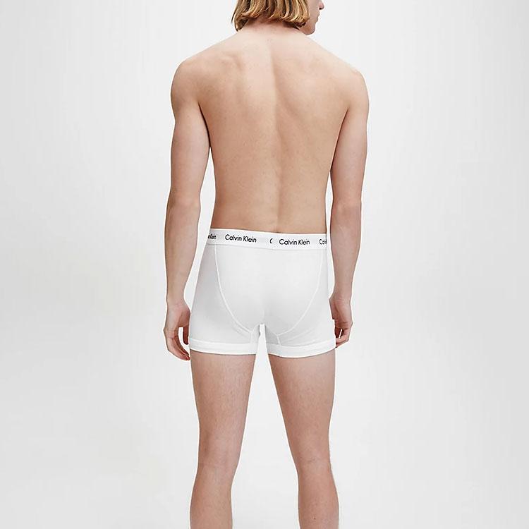 Calvin Klein Трусы-боксеры средней посадки с буквенным логотипом, 3 пары, мужское нижнее белье, белые U2662G-100