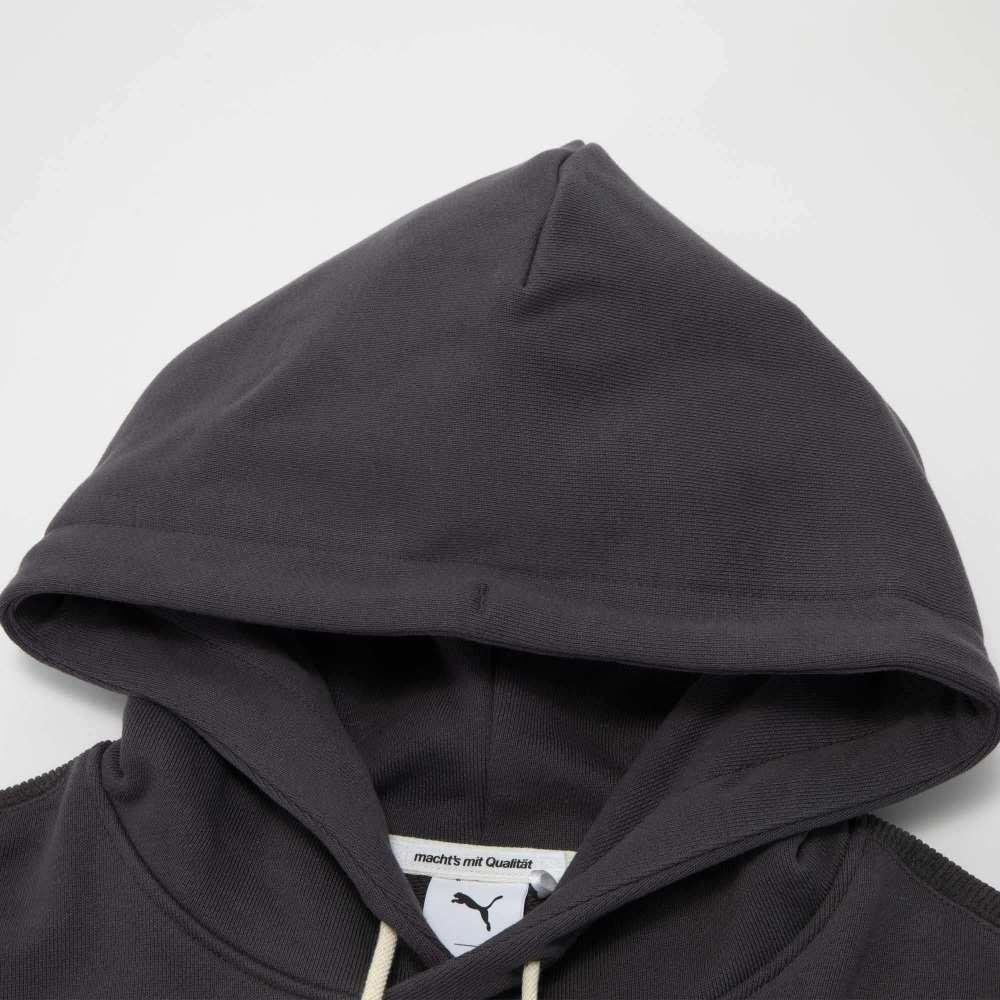 Puma Унисекс угольно-серый худи с карманом и логотипом Повседневная уличная одежда 623053-13