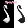 1/2 Pcs Tea Strainer Colander Swan Shape Herb Teaspoon Infuser Filter