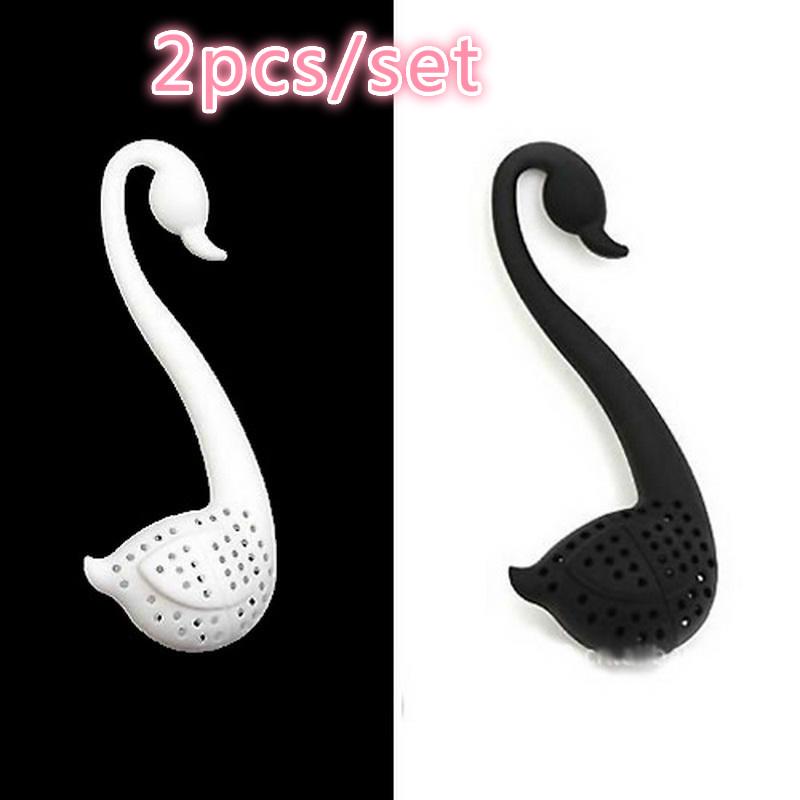 1PC Tea Strainer Colander Swan Shape Herb Teaspoon Infuser Filter MIT