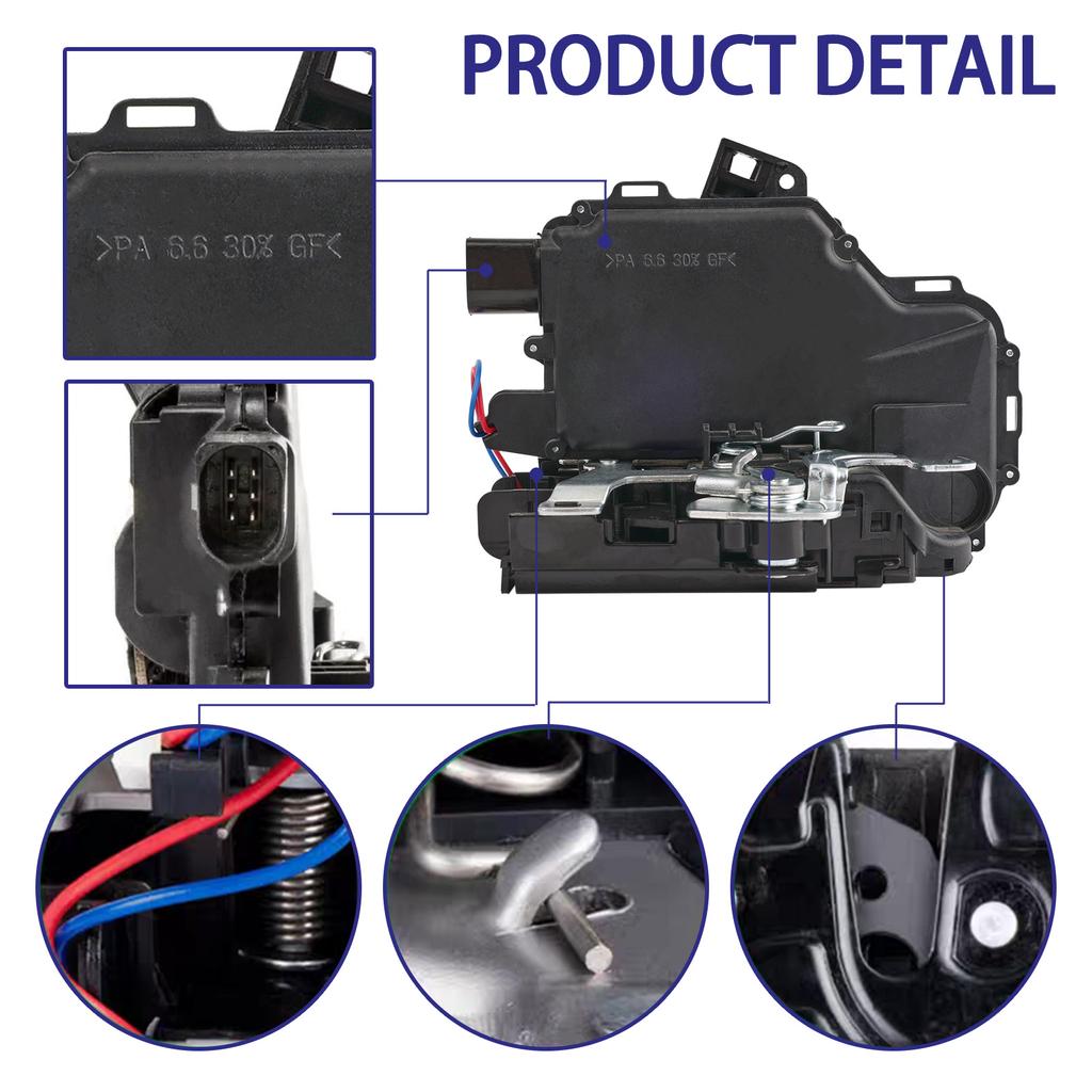 Приводы дверного замка, электромагнитный задний левый для VW Golf MK4 1997-2005 Bora 1J2 1J6 Seat Arosa Skoda Fabia Octavia 3B4839015