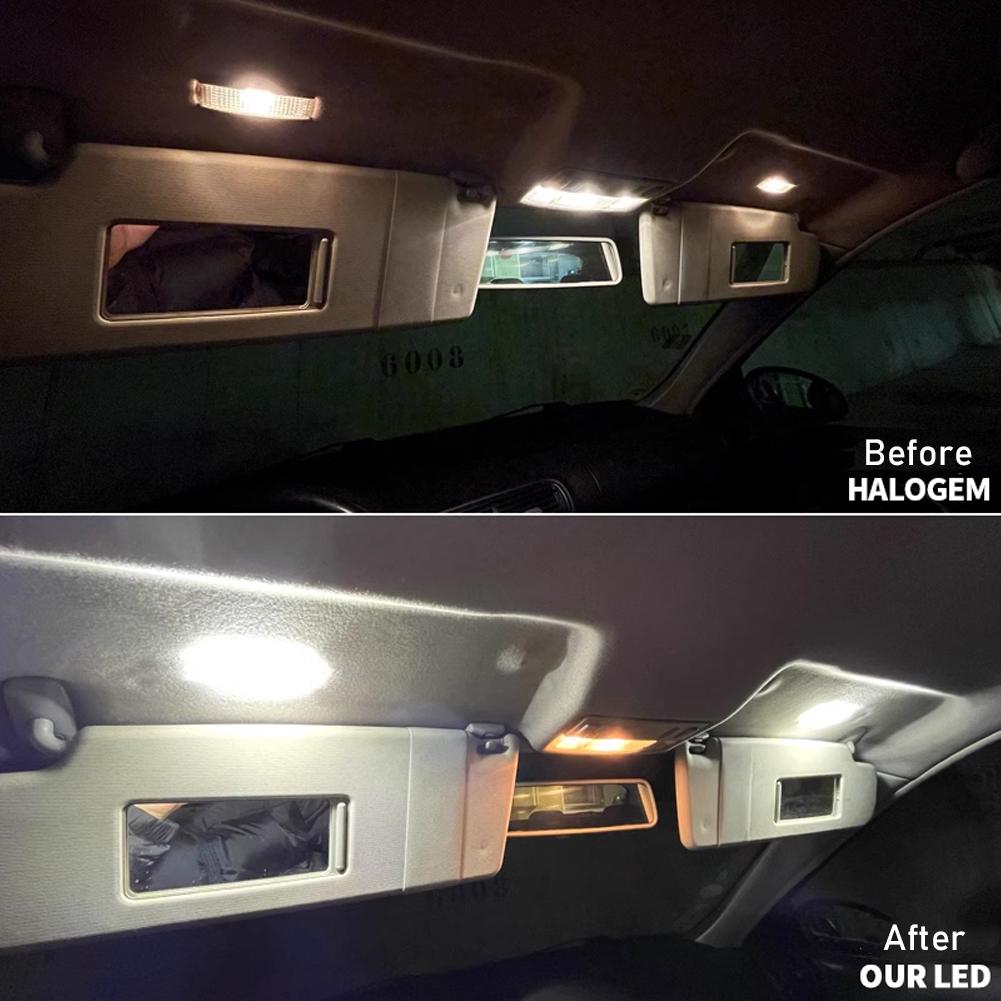 1Pc Car LED Interior Sun Visor Vanity Mirror Lamps For Volkswagen VW Golf 5/6 Plus Jetta Passat Cc Polo Tiguan Touran Reading Light