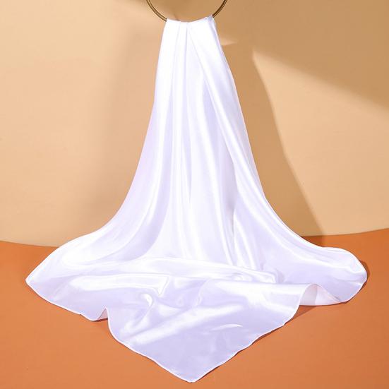 Женская шаль, однотонная, мягкая, имитация шелка, гладкая, легкая, дышащая, атласная шаль для повседневных путешествий, вечеринок