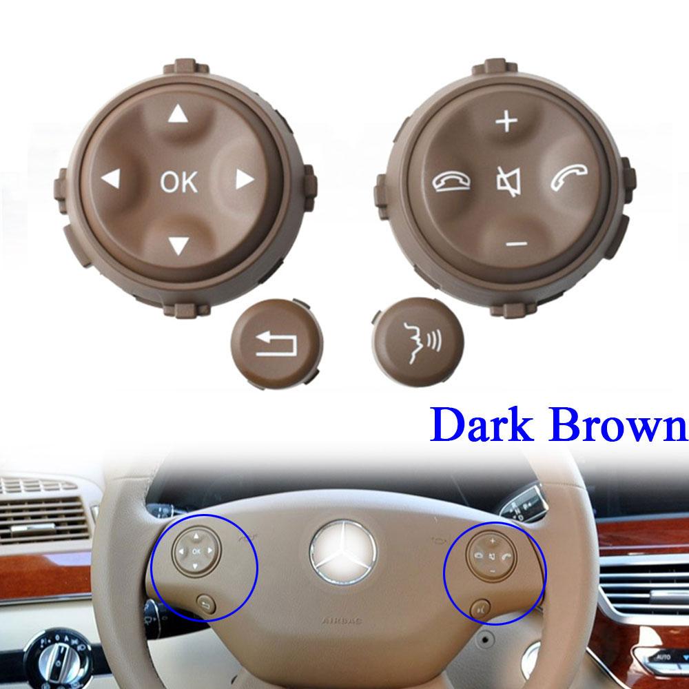 Автомобильный черный многофункциональный чехол с кнопкой управления на руле для Mercedes Benz W221 S Class S280 S300 S350 S400