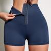 Женские шорты три четверти с завязками на талии и пуговицами, сексуальные колготки для фитнеса с подтяжкой ягодиц, велосипедные шорты для спортзала