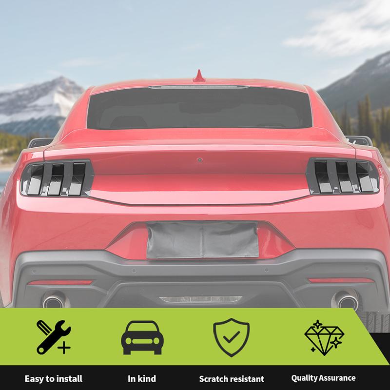 Car Tail Light Cover Taillight Decorative Stickers  For Ford Mustang 2024 Up Car Exterior Accessories, ABS Plastic